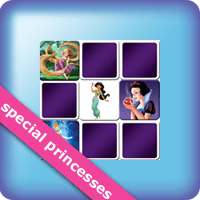 Juego de Memoria o Memorama niños - Princesas Disney