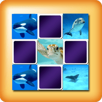 Juego Memoria o Memorama animales marinos