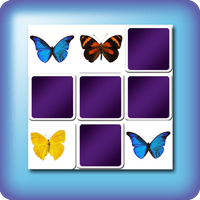 Juego de Memoria o Memorama niños - mariposas