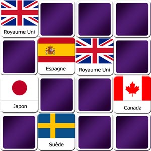 juego de memory banderas de países