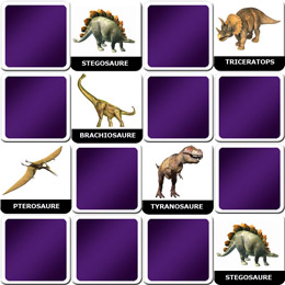 juego de memory niños dinosaurios