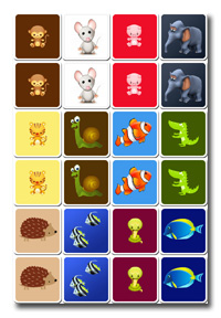 memory de animales para imprimir