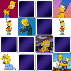 Juego de memoria para niños Los Simpsons