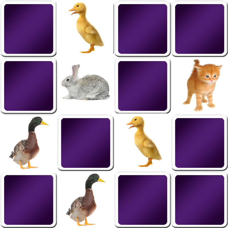 juego de memory de animales